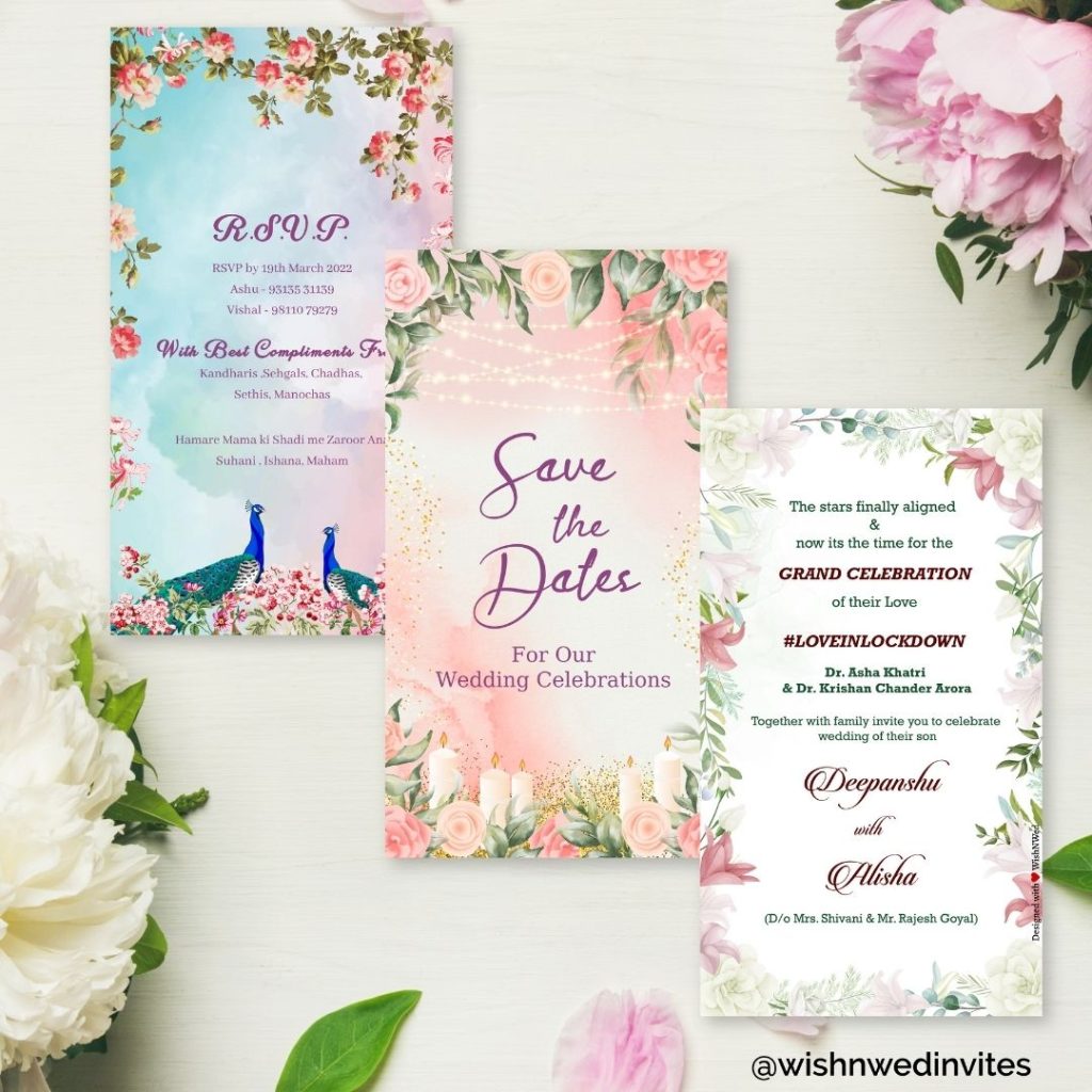 floral wedding invitation